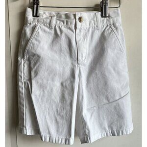 Janie and Jack‎ Boys Size 3 White Bermuda Cotton Twill Dress Short